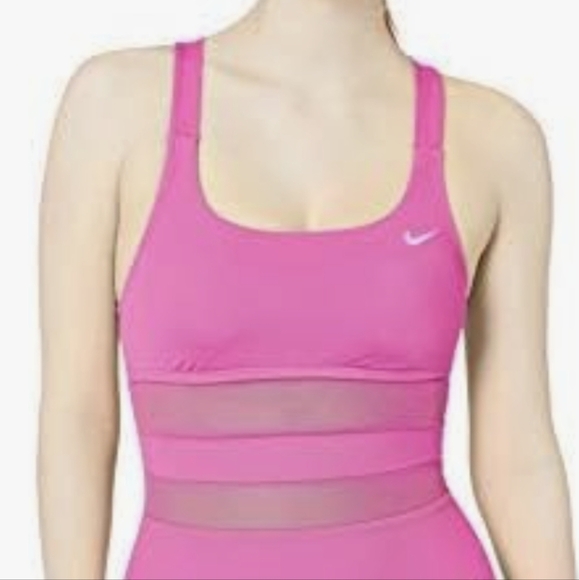 Nike Mesh Solid Edge V-back one piece swimsuit - Picture 2 of 12